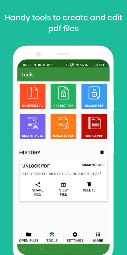 Screenshot of the PDF Viewer Lite app