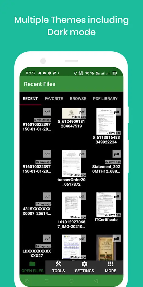 Screenshot of the PDF Viewer Lite app