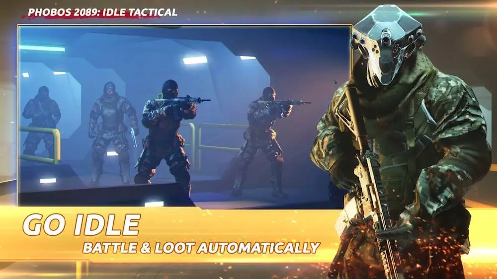 Screenshot of the PHOBOS 2089: Idle Tactical game