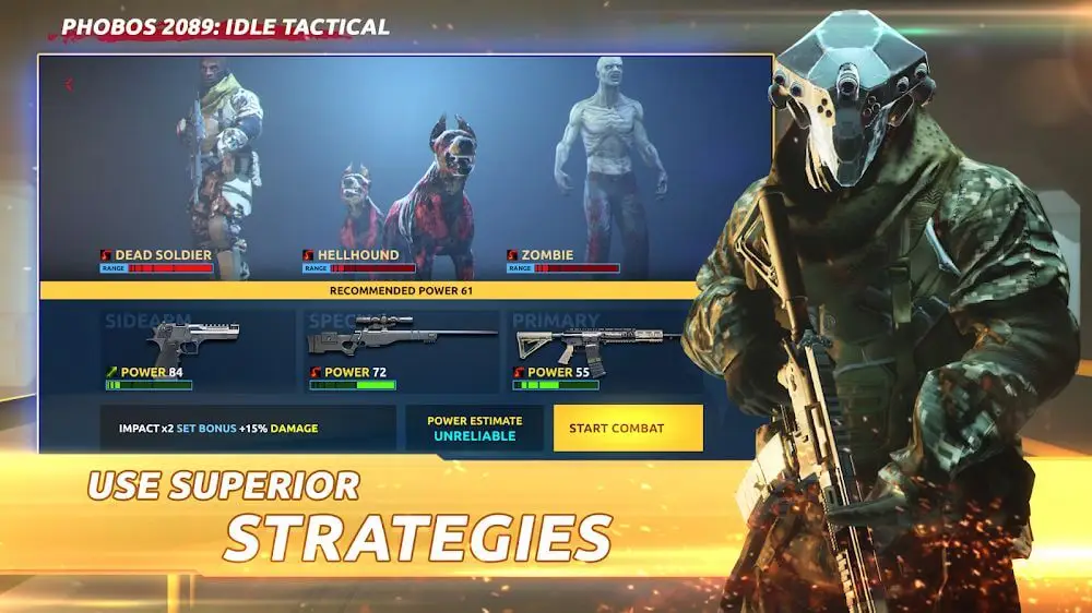 Screenshot of the PHOBOS 2089: Idle Tactical game