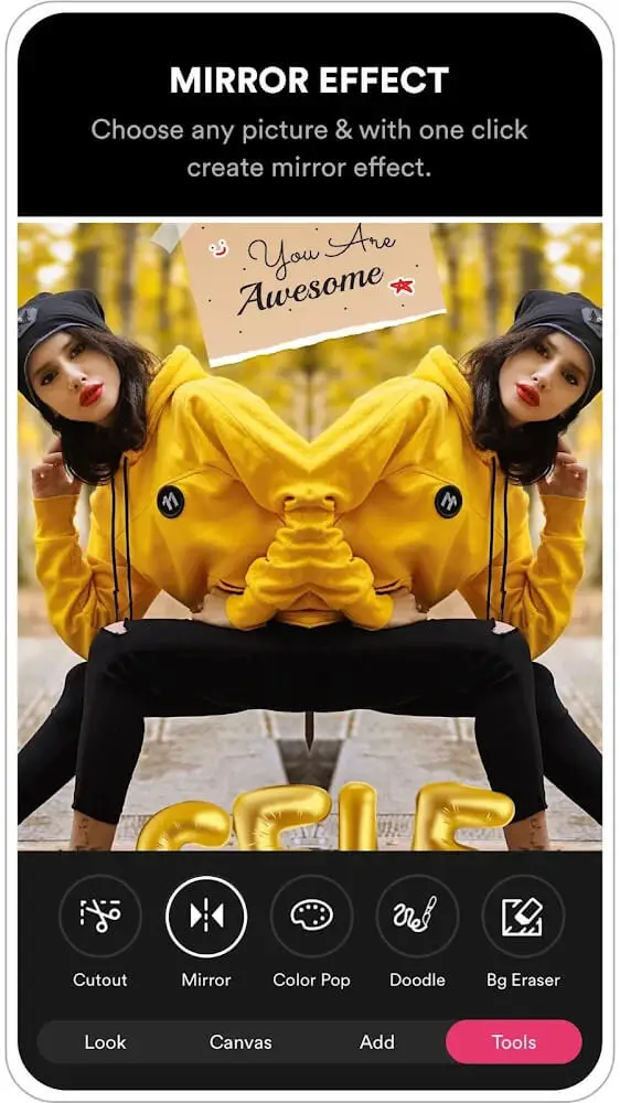 Screenshot of the PICFY app