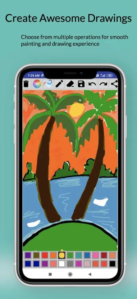 Screenshot of the Paint Pro app