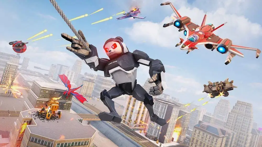 Screenshot of the Panda Robot Car: Robot Games game