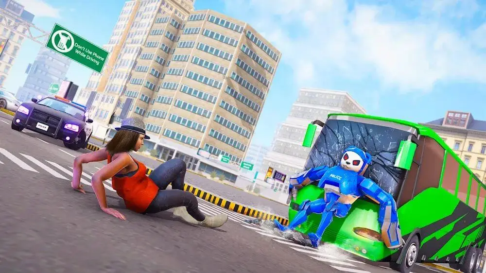 Screenshot of the Panda Robot Car: Robot Games game
