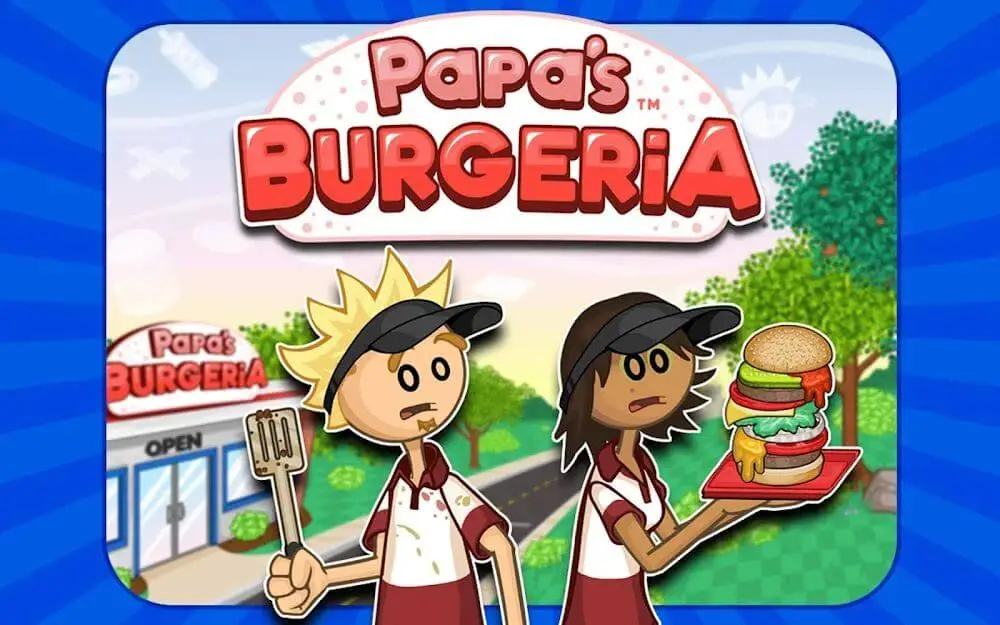 Screenshot of the Papa's Burgeria game