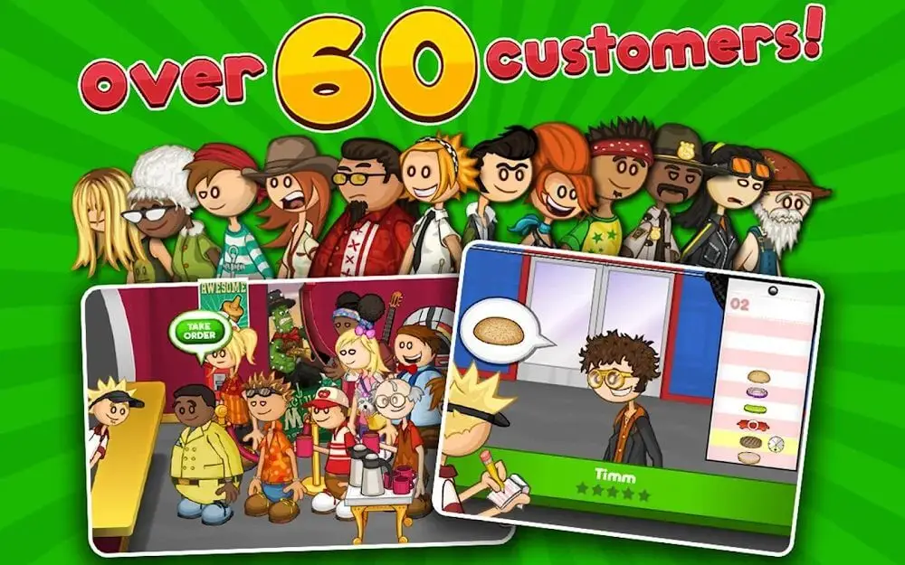 Screenshot of the Papa's Burgeria game