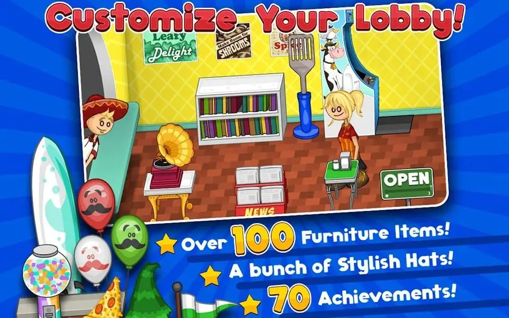 Screenshot of the Papa's Burgeria game