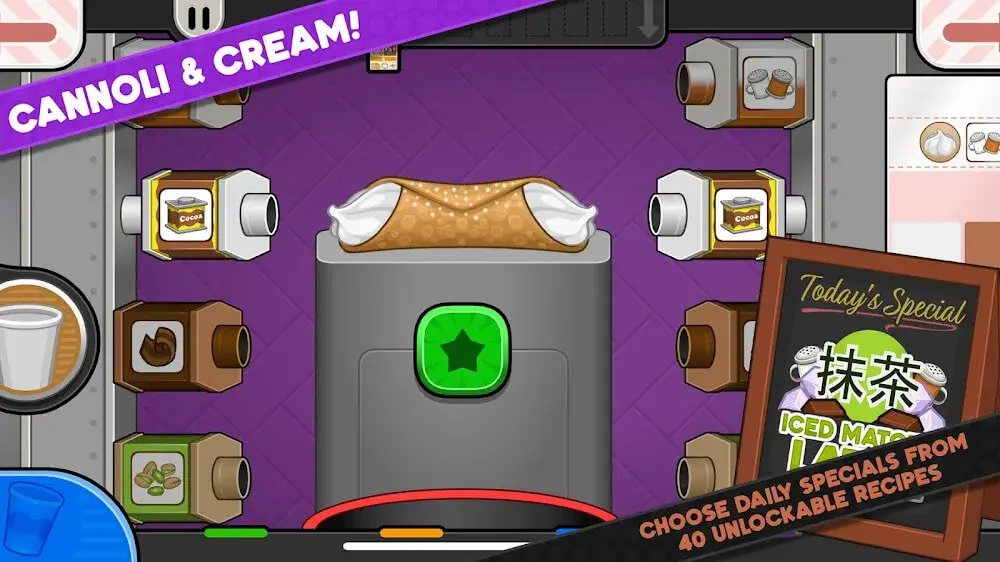 Screenshot of the Papa's Mocharia To Go! game