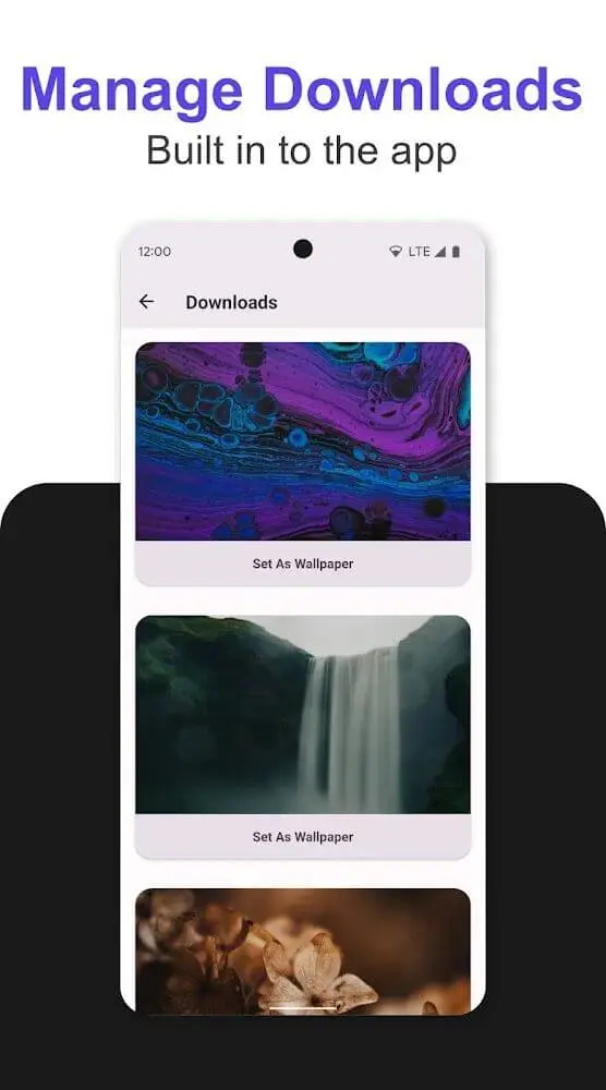 Screenshot of the PaperSplash PRO app