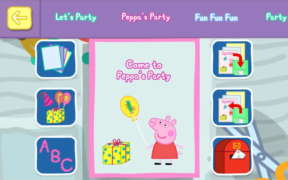 Screenshot of the Peppa Pig: Party Time game