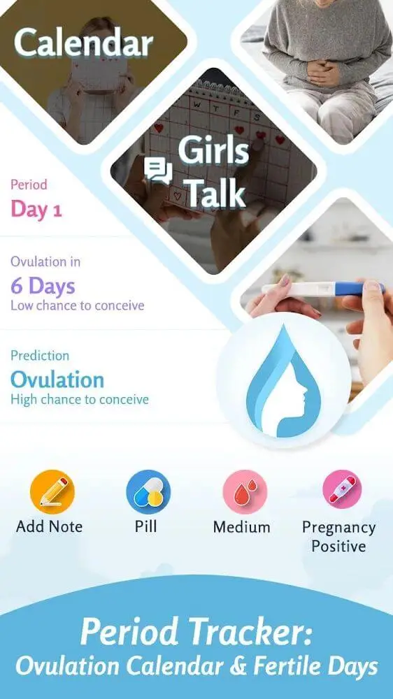 Screenshot of the Period Tracker app