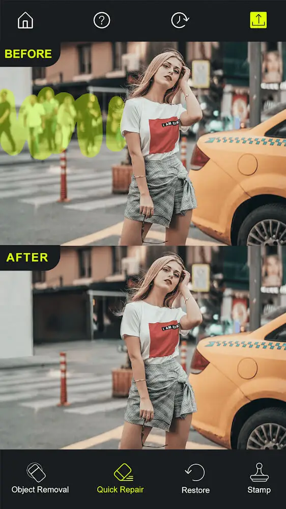 Screenshot of the Photo Retouch app