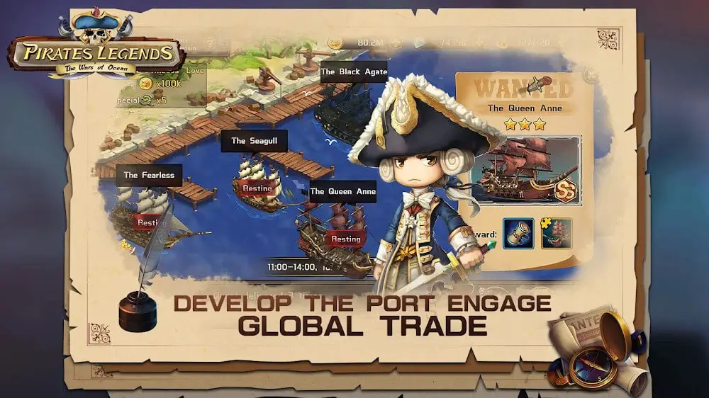 Screenshot of the Pirates Legends game