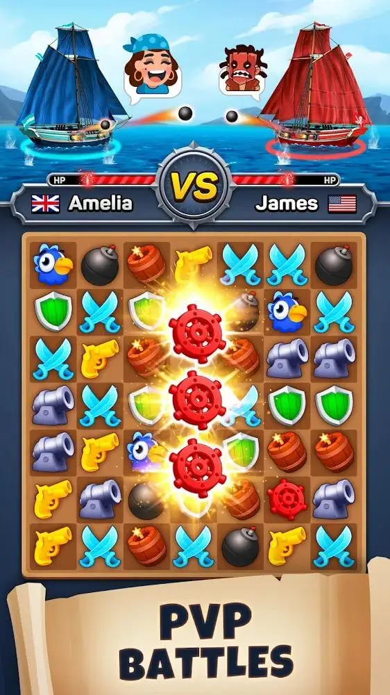 Screenshot of the Pirates and Puzzles app