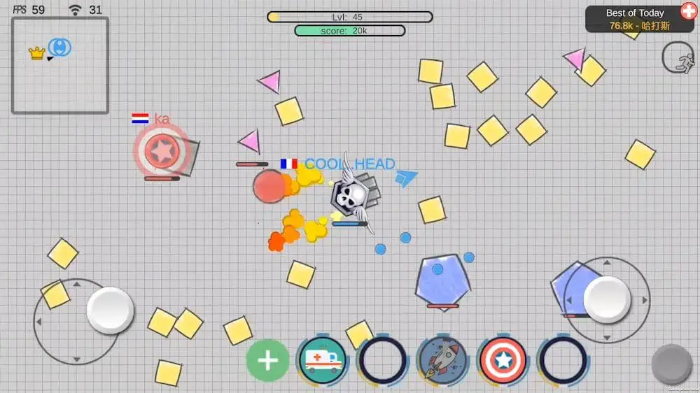 Screenshot of the PiuPiu.io game