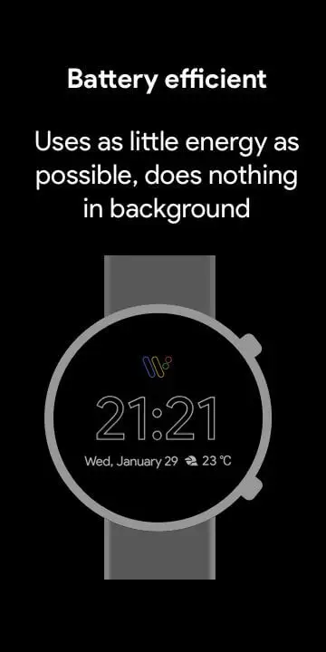 Screenshot of the Pixel Minimal Watch Face app
