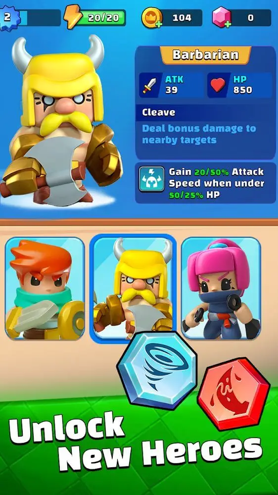Screenshot of the Pocket Quest: Merge RPG app