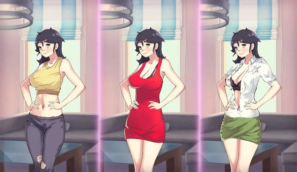 Screenshot of the Pocket Waifu game