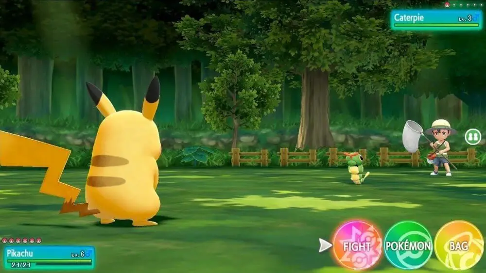 Screenshot of the Pokemon Let’s Go Mobile game