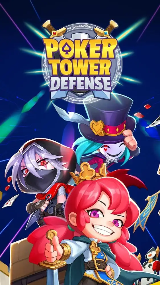 Screenshot of the Poker Tower Defense app
