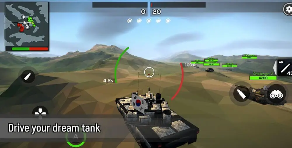 Screenshot of the Poly Tank 2: Battle Sandbox game