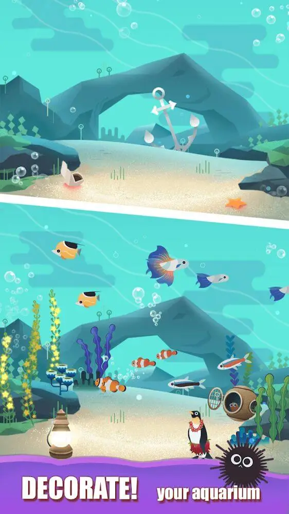 Screenshot of the Puzzle Aquarium app