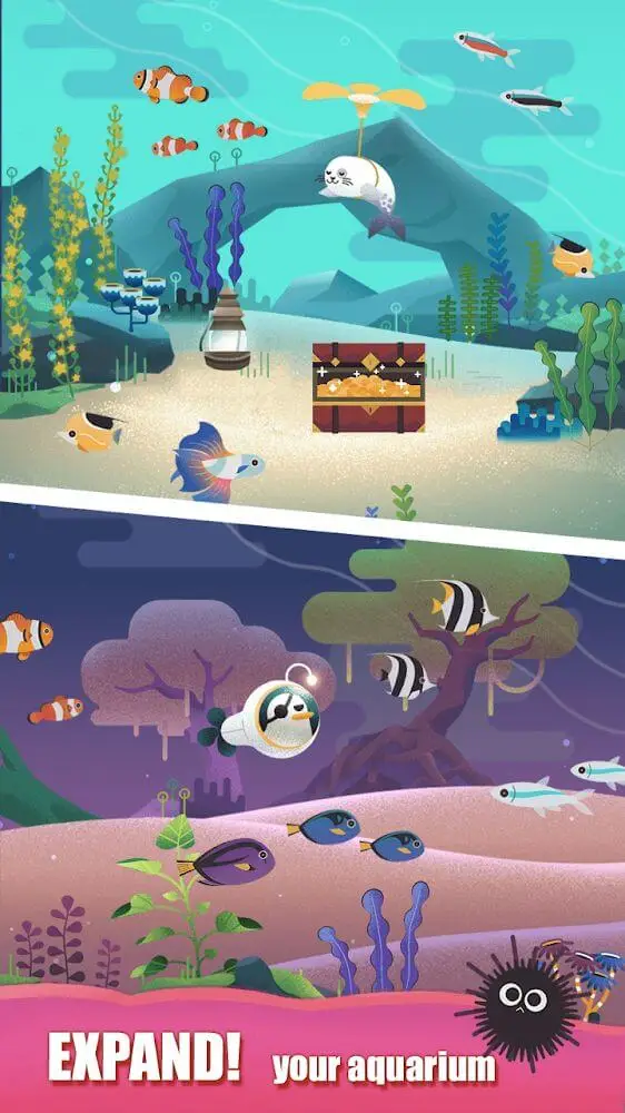 Screenshot of the Puzzle Aquarium app