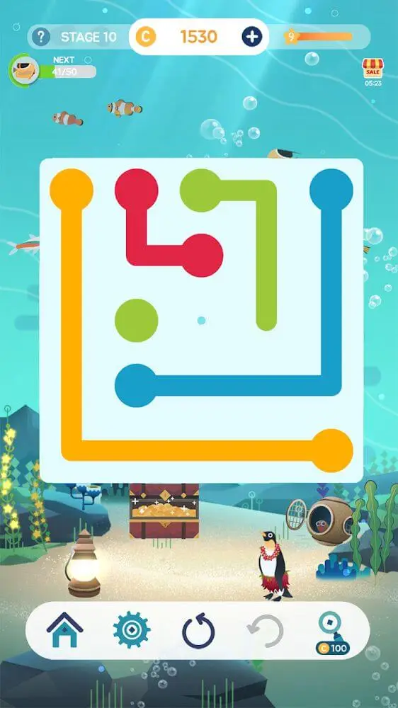Screenshot of the Puzzle Aquarium app