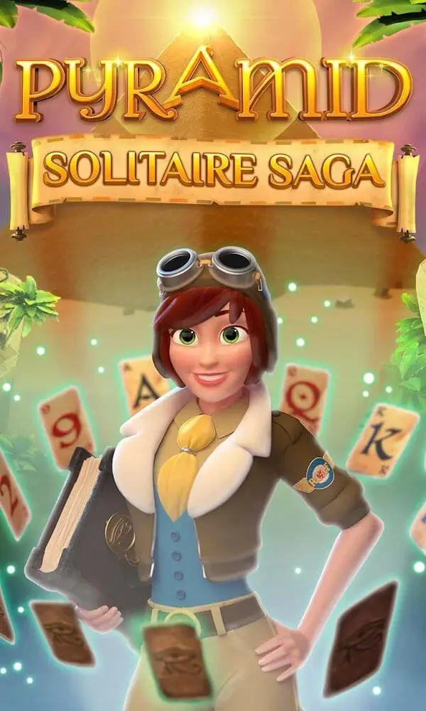 Screenshot of the Pyramid Solitaire Saga app