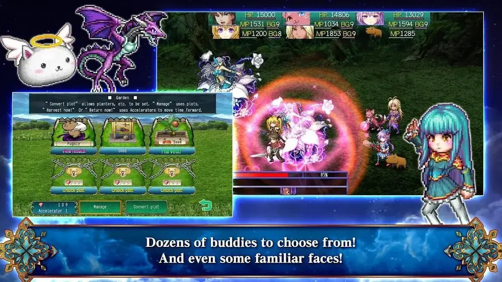 Screenshot of the RPG Asdivine Hearts 2 game