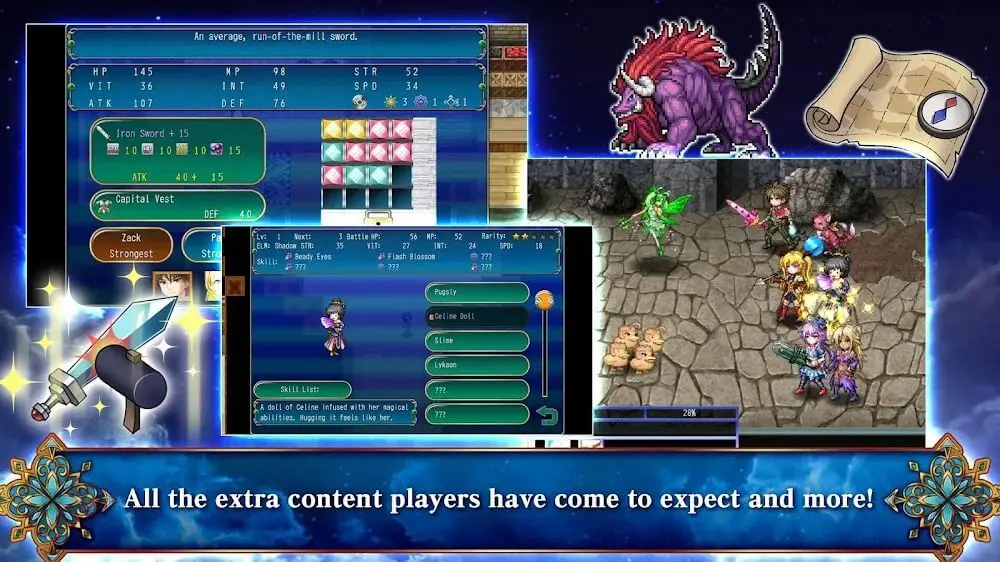 Screenshot of the RPG Asdivine Hearts 2 game