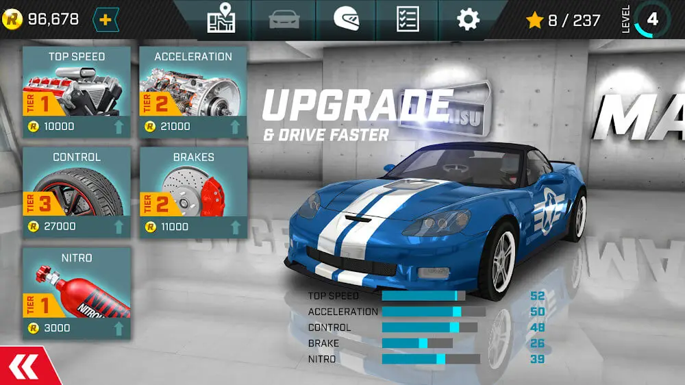 Screenshot of the Race Max game