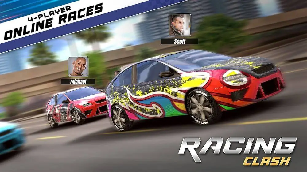 Screenshot of the Racing Clash game