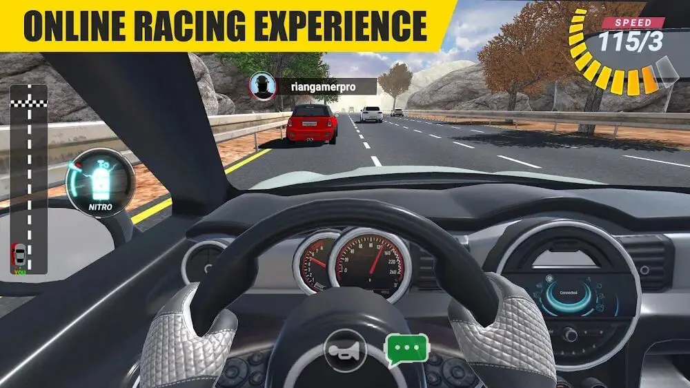 Screenshot of the Racing Online game