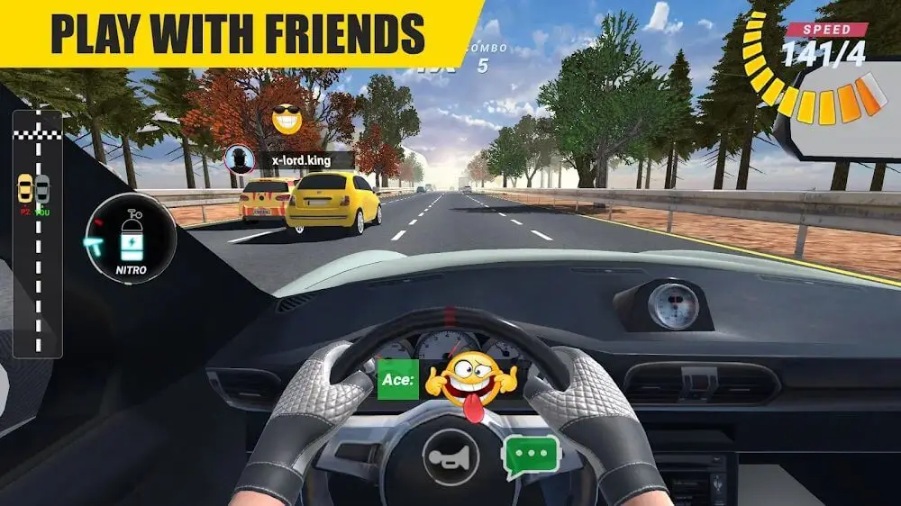 Screenshot of the Racing Online game