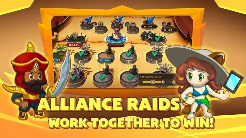 Screenshot of the Raid Boss game