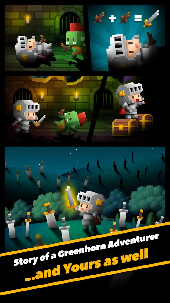 Screenshot of the Raising Infinite Swords app