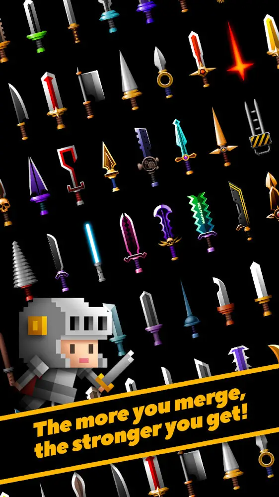 Screenshot of the Raising Infinite Swords app