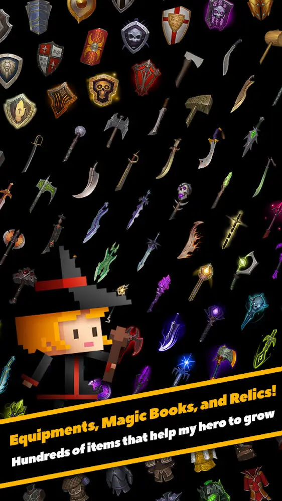 Screenshot of the Raising Infinite Swords app