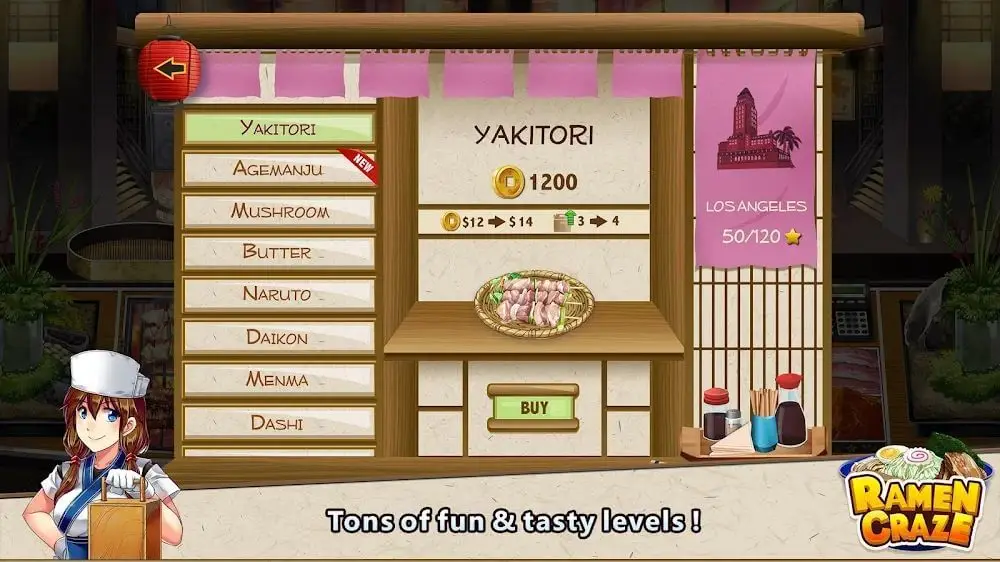 Screenshot of the Ramen Craze game