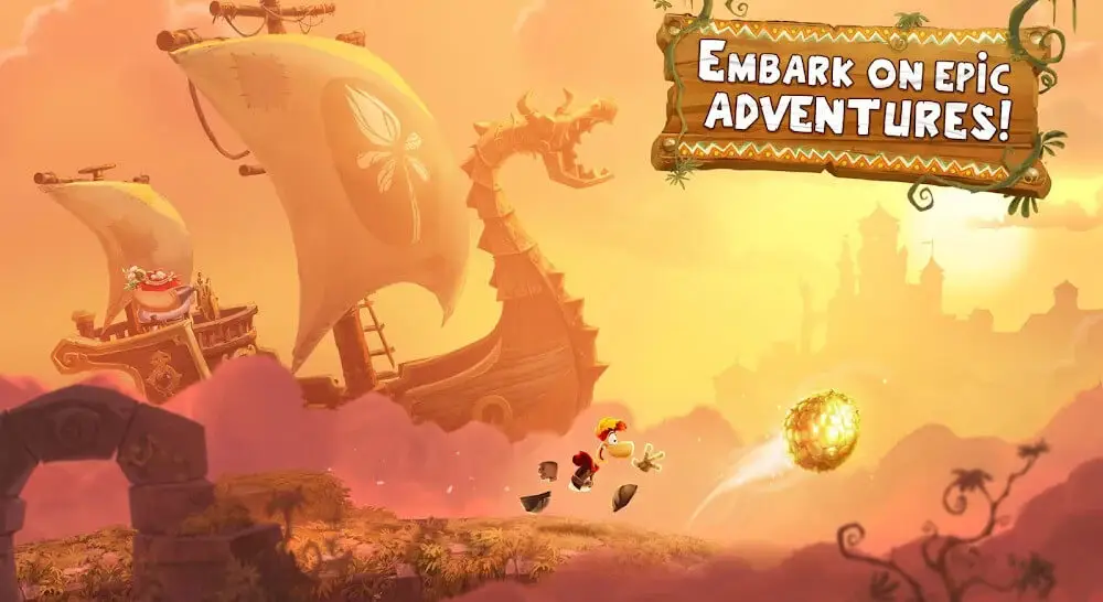 Screenshot of the Rayman Adventures game