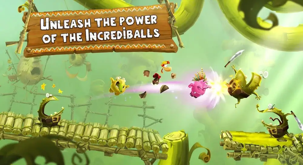 Screenshot of the Rayman Adventures game