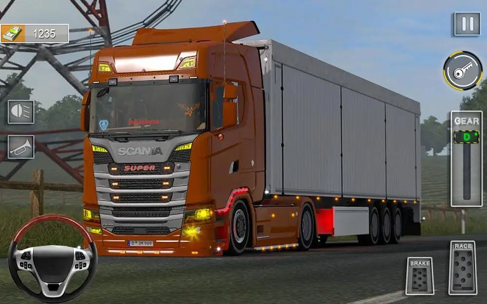 Screenshot of the Real City Cargo Truck Driving game