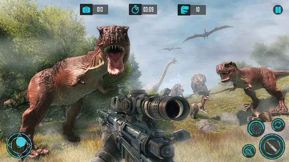 Screenshot of the Real Dino Hunting Gun Games game