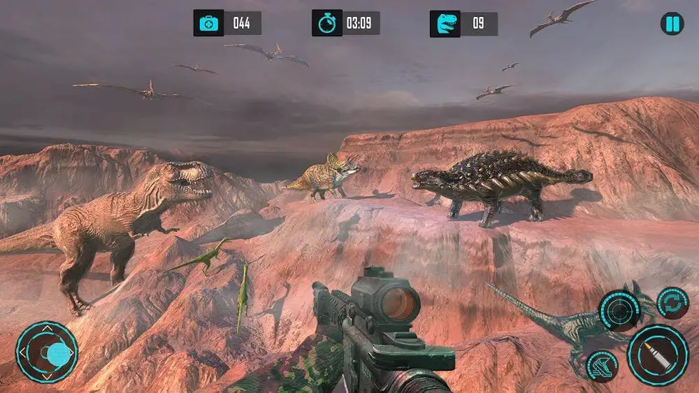 Screenshot of the Real Dino Hunting Gun Games game