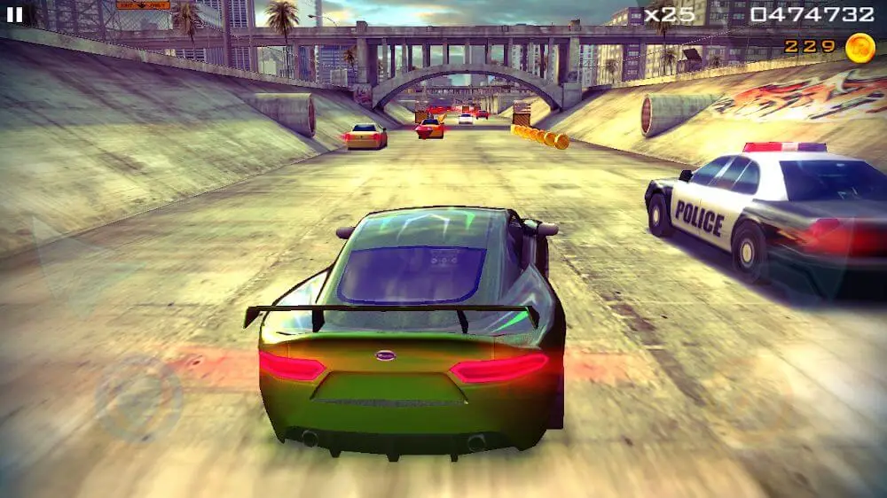 Screenshot of the Redline Rush game