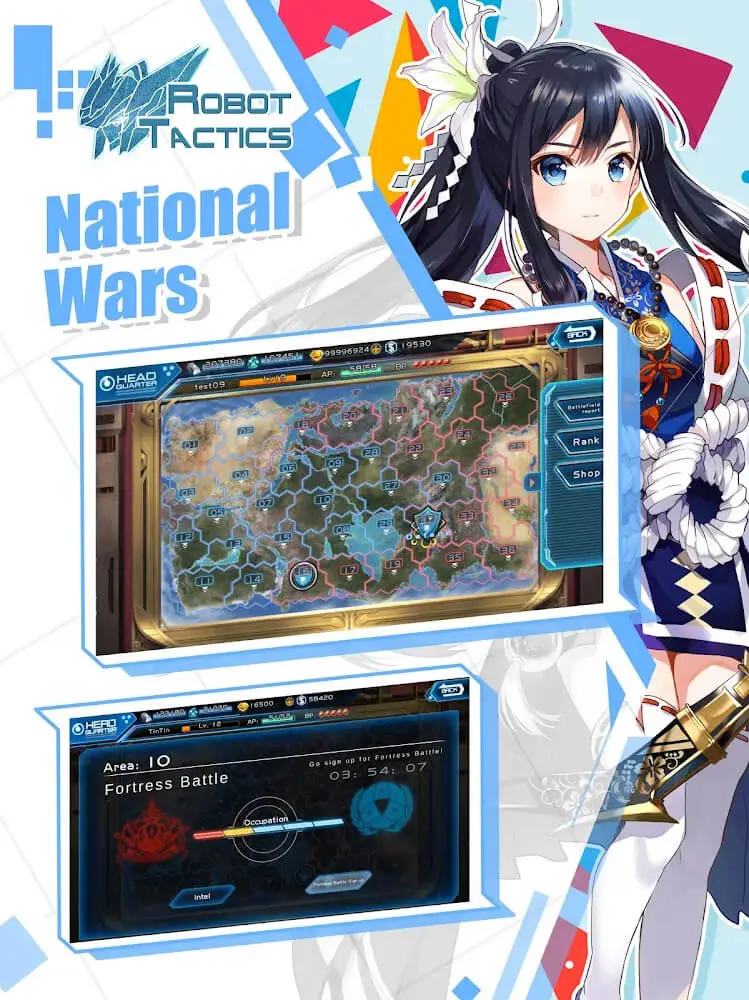 Screenshot of the Robot Tactics app