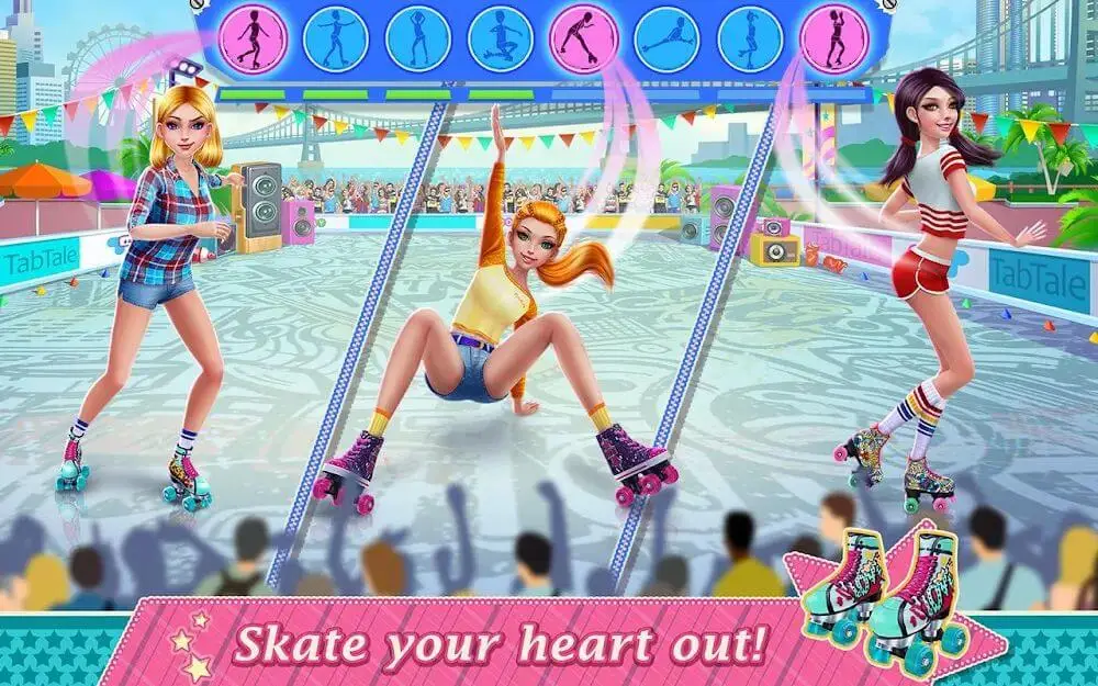 Screenshot of the Roller Skating Girls game