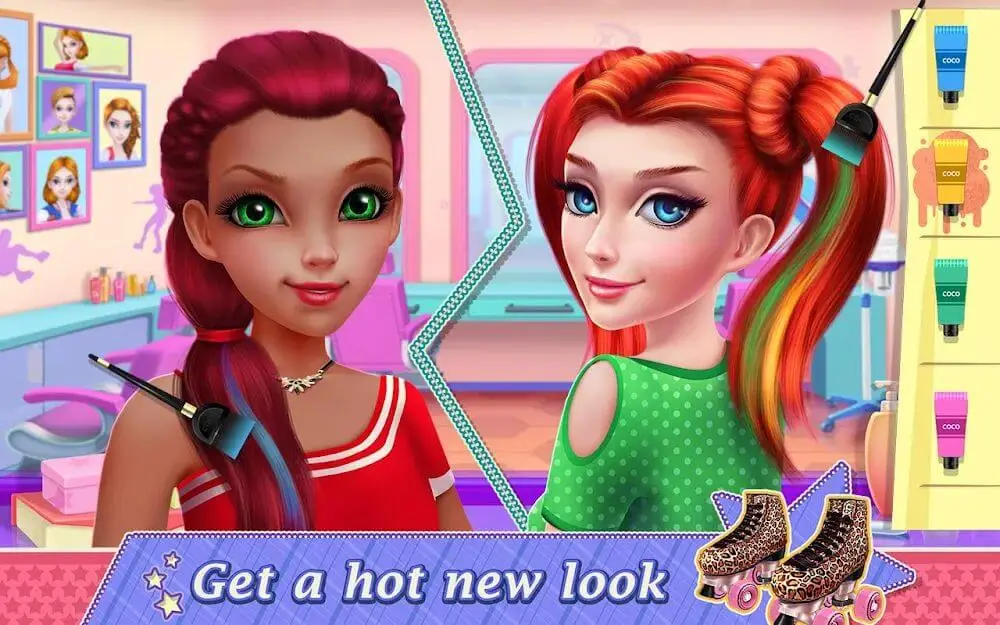 Screenshot of the Roller Skating Girls game