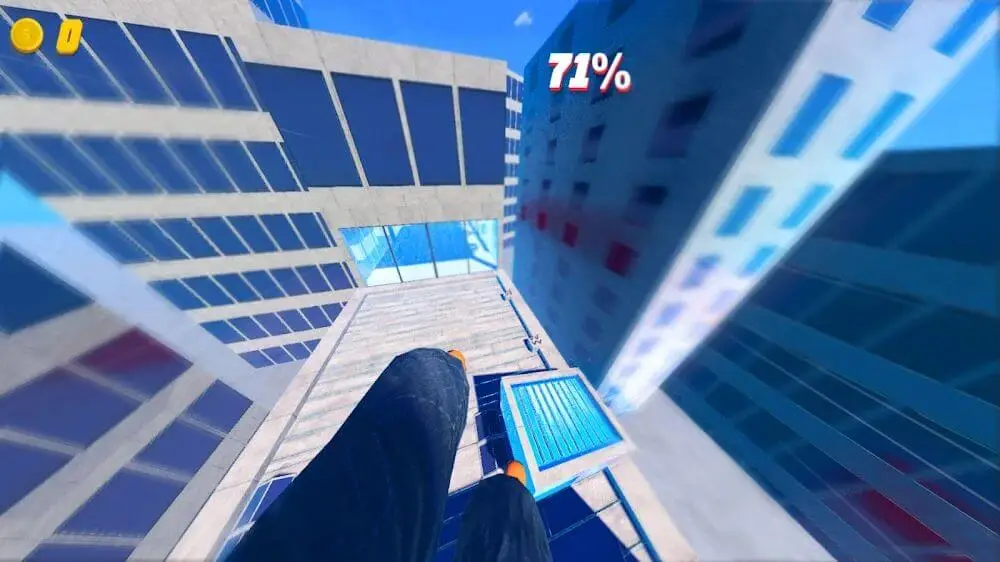 Screenshot of the Rooftop Run game